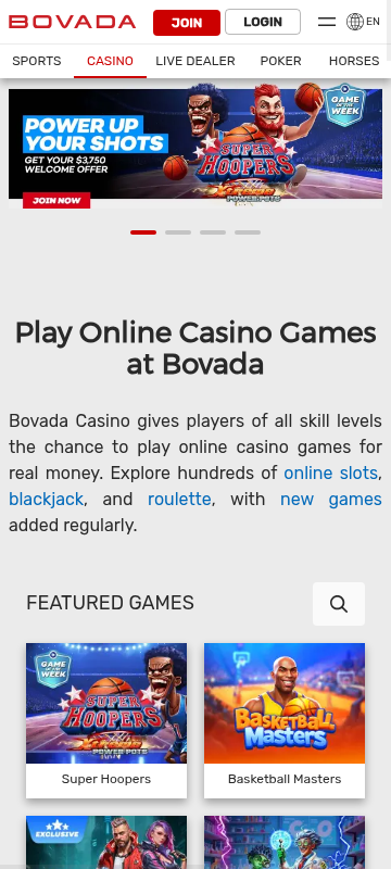 Bovada mobile